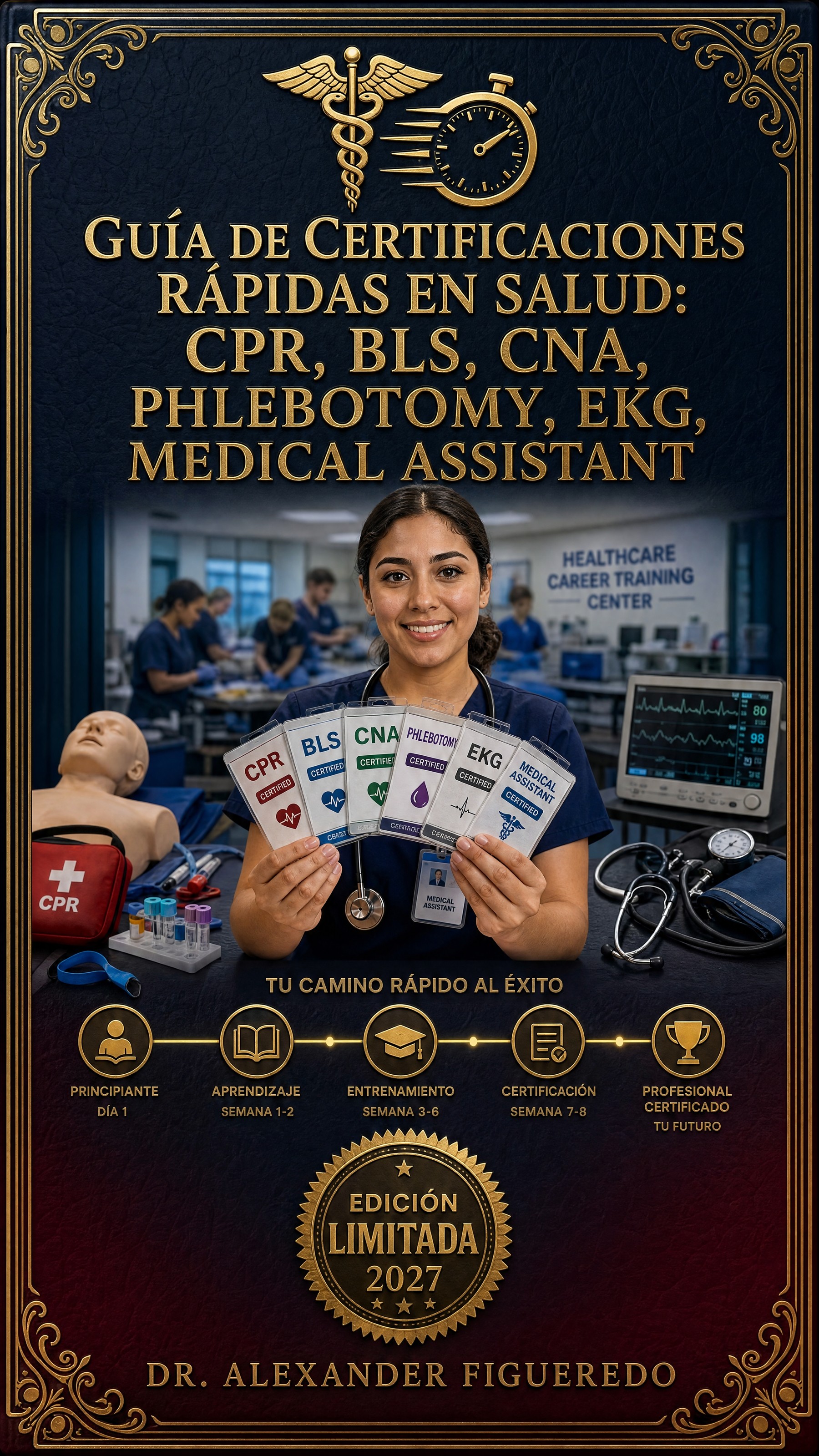 Portada — Certificaciones Rápidas en Salud (CPR, CNA, Flebotomía, EKG)