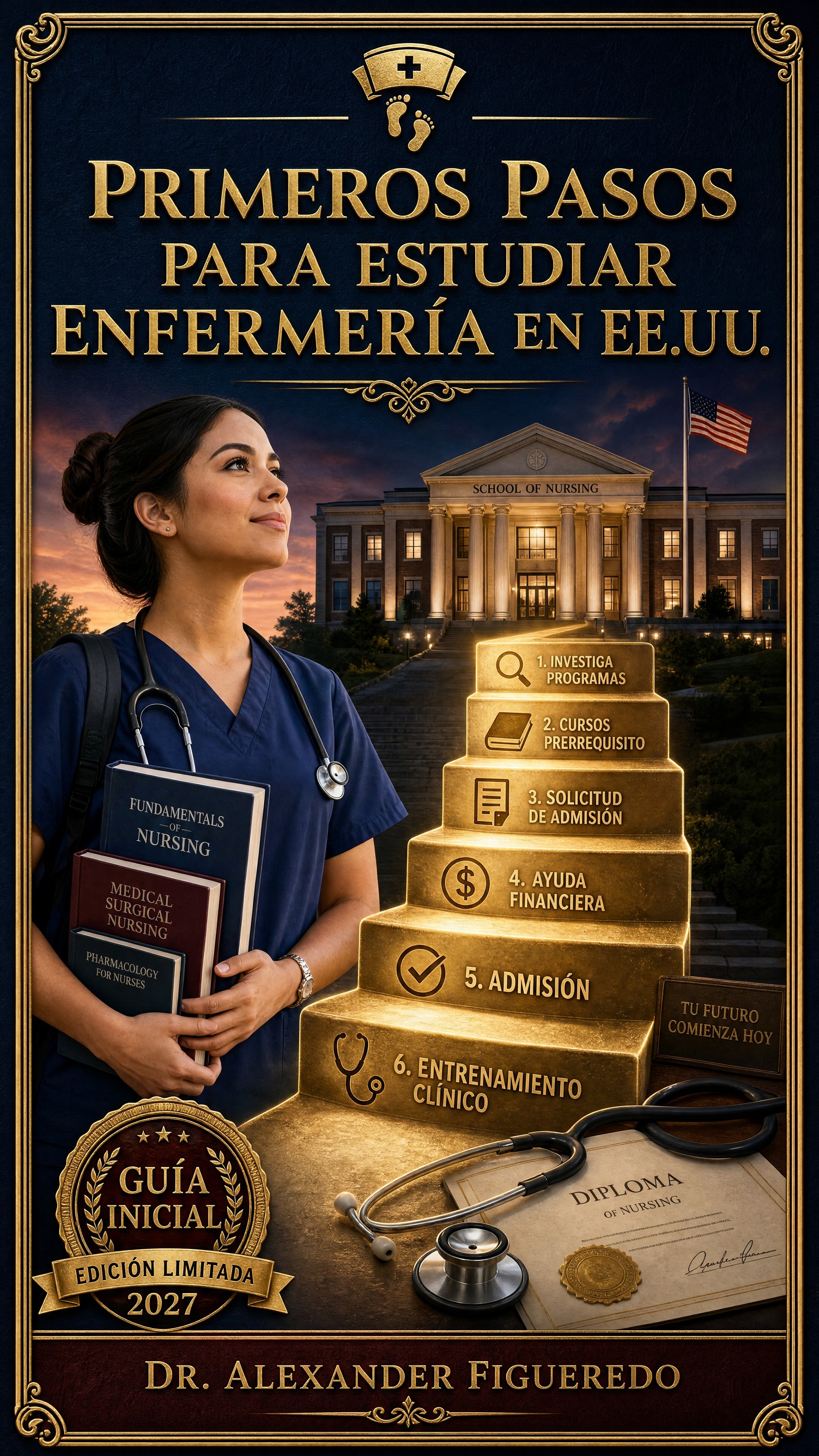 Portada — Primeros Pasos para Estudiar Enfermería en EE.UU.